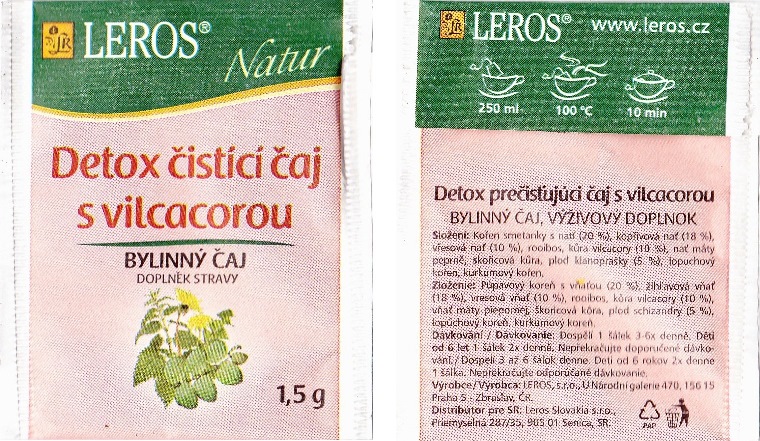 Leros - Detox čistící čaj s vilcacorou