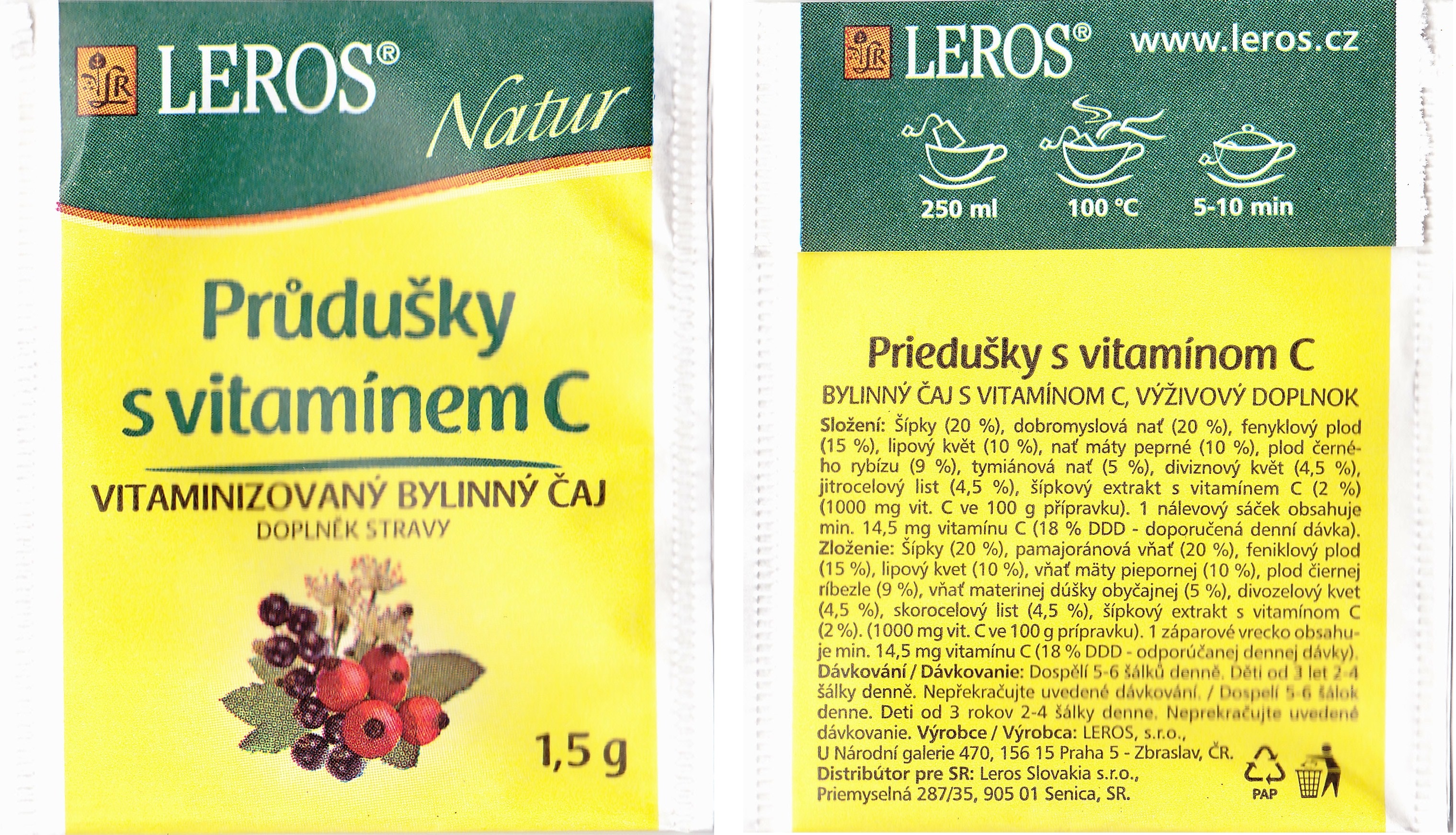 Leros - Průdušky s vitamínem C