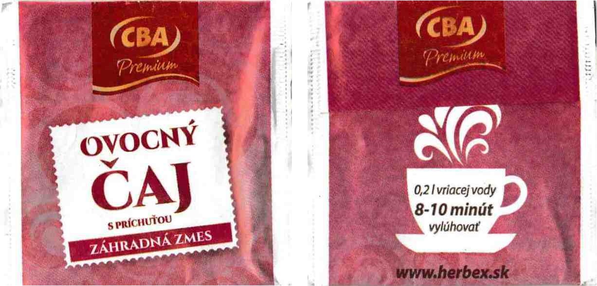 CBA - Ovocný čaj s príchuťou záhradná zmes