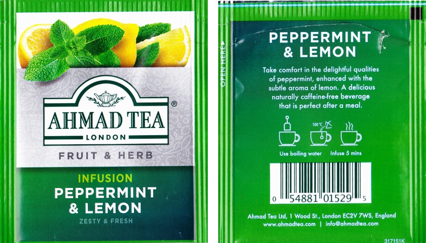 Ahmad Tea - Peppermint, lemon