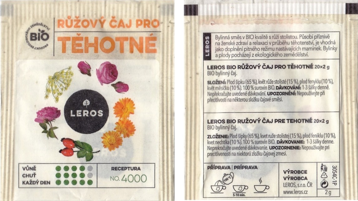 Leros - Růžový čaj pro těhotné