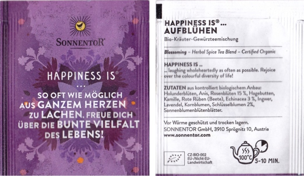 Sonnentor - Happiness is - So oft wie moglich aus ganzem herzen